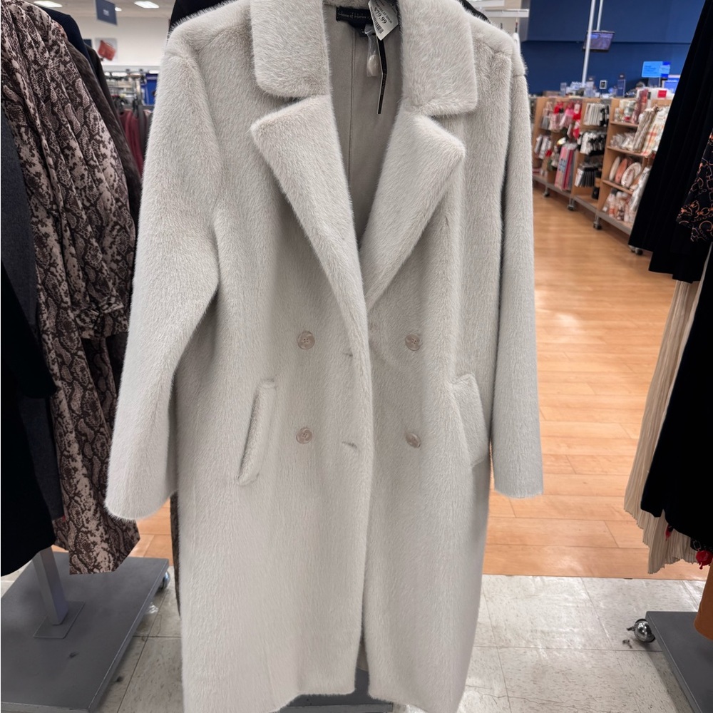 House of Harlow 1960 Cream Teddy Jacket